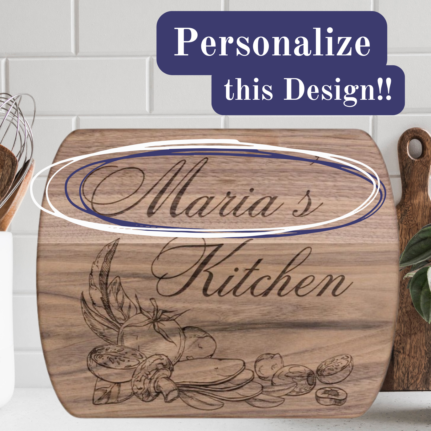 *Personalized* Italian Kitchen Cutting Board