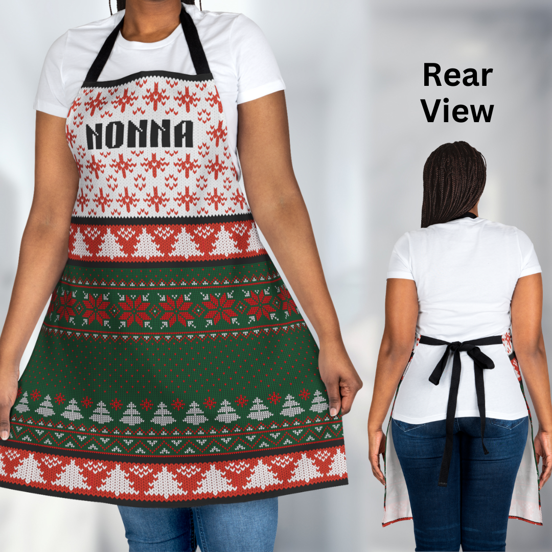 Nonna Ugly Christmas Sweater Apron