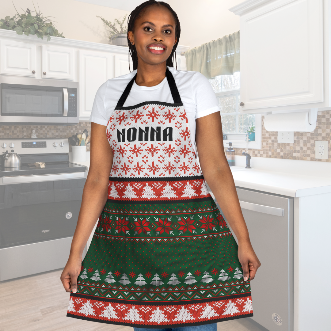 Nonna Ugly Christmas Sweater Apron